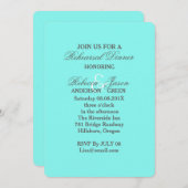 robin's ei blauw turquoise aqua blauw bruiloft kaart (Voorkant / Achterkant)