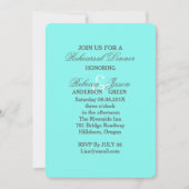 robin's ei-blauw turquoise aqua-blauwe trouw kaart (Voorkant)