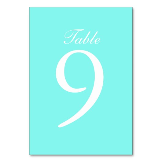 robin's ei-blauw turquoise aqua-blauwe trouw kaart (Voorkant)