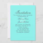 robin's ei-blauw turquoise aquablauw trouwen kaart (Voorkant)