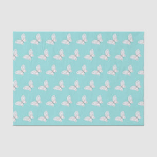 Robins Ei Blauwe en Witte Vlinders Tissue Paper Tissuepapier