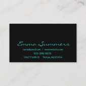 Robin's ei Blauwe Folie Naaimachine Wijzigingen Visitekaartje (Achterkant)