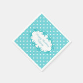 Robins Ei Blue Polka Dot Papieren servetten (Hoek)