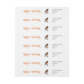 Robins en bloemen (Vel)