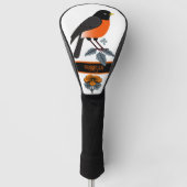 Robins en bloemen golfheadcover (Voorkant)