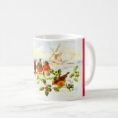 Robins en holly koffiemok (Voorkant rechts)