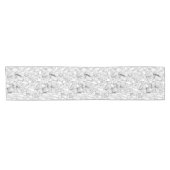 Robins en leliebloemen, zwart en wit korte tafelloper (Horizontaal)