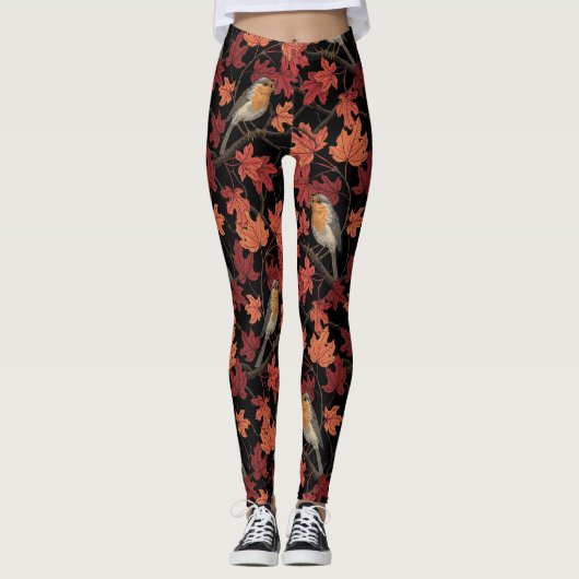 Robins in maple tree leggings (Voorkant)