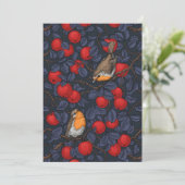 Robins in the apple tree/blue and red  (Staand voorkant)