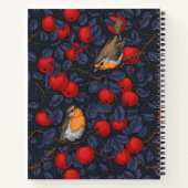 Robins in the apple tree/blue and red  notitieboek (Achterkant)