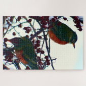 Robins in Winter Legpuzzel (Horizontaal)