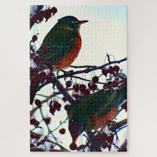 Robins in Winter Legpuzzel (Verticaal)