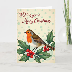 Robins Kerstmis Hulst Kaart