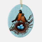 Robins Nest aangepaste naam ornament (Rechts)