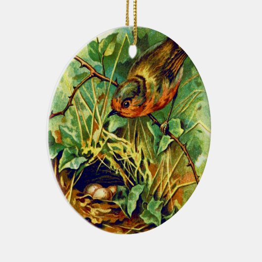 Robin's Nest  Illustratie Keramisch Ornament (Rechts)