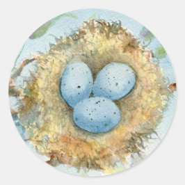 Robin's Nest Round Sticker