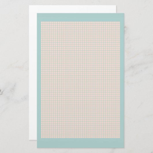 Robin's oeiblauw en roze rooster briefpapier (Voorkant / Achterkant)