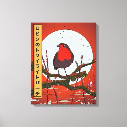 Robin's schemeringsstok canvas afdruk (Voorkant)