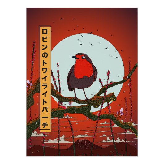 Robin's Twilight Perch Perfect Poster (Voorkant)
