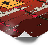 Robin's Twilight Perch Perfect Poster (Hoek)