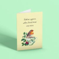 Robins verschijnen sympathie kaart