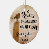 Robins verschijnen wanneer de geliefden dichtbij g keramisch ornament (Rechts)