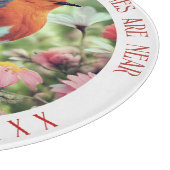 Robins verschijnen wanneer geliefden in de buurt v snijplank (Hoek)