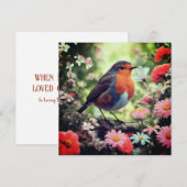 Robins verschijnen wanneer geliefden in de buurt z feestdagenkaart (Voorkant / Achterkant)