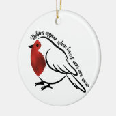 Robins verschijnen wanneer geliefden in de buurt z keramisch ornament (Links)