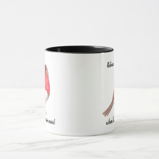 Robins verschijnen wanneer geliefden in de buurt z mok (Midden)