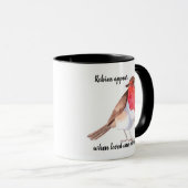 Robins verschijnen wanneer geliefden in de buurt z mok (Voorkant rechts)