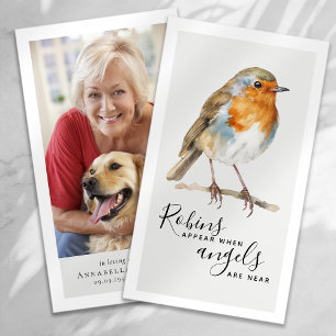 Robins verschijnt Angels in de buurt van Memorial  Visitekaartje