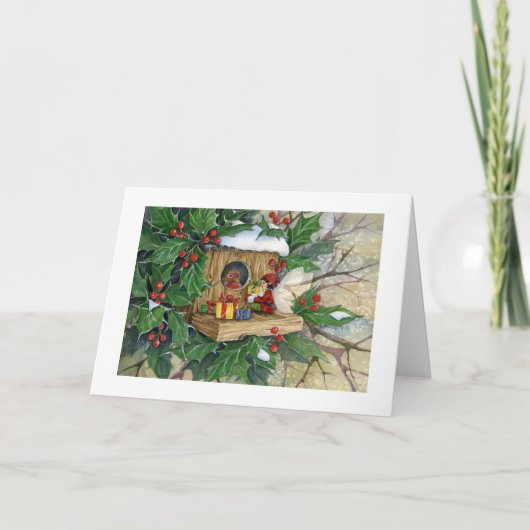 Robins X Mas Feestdagen Kaart (Voorkant)