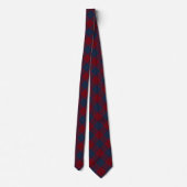 Robinson Clan Tartan Navy Blue en Red Pset Stropdas (Achterkant)