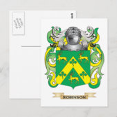 Robinson Coat of Arms (familiekust) Briefkaart (Voorkant / Achterkant)
