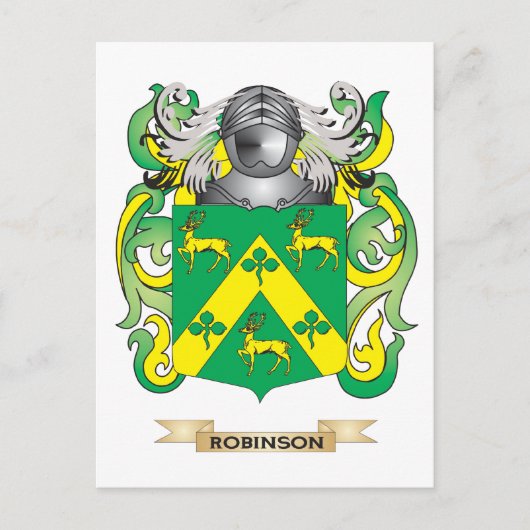 Robinson Coat of Arms (familiekust) Briefkaart (Voorkant)