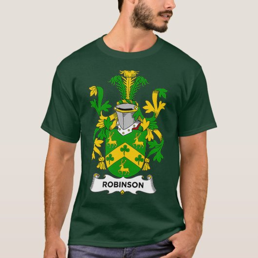 Robinson Coat of Arms Family Crest T-shirt (Voorkant)
