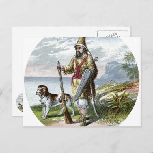 Robinson Crusoe Briefkaarten (Voorkant / Achterkant)