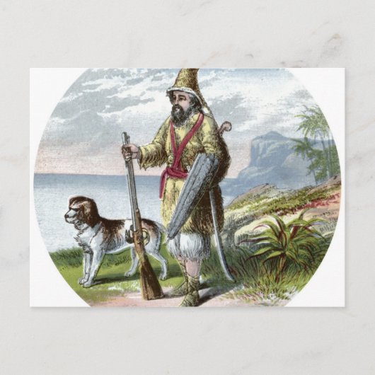 Robinson Crusoe Briefkaarten (Voorkant)