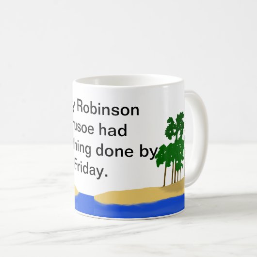 Robinson Crusoe Koffiemok (Voorkant rechts)