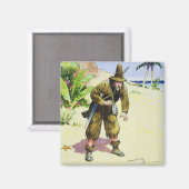 Robinson Crusoe, van 'Peeps in het verleden', publ Magneet (Voorkant / Achterkant)