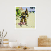 Robinson Crusoe, van 'Peeps in het verleden', publ Poster (Keuken)