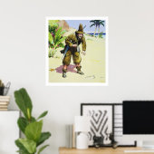 Robinson Crusoe, van 'Peeps in het verleden', publ Poster (Thuiskantoor)