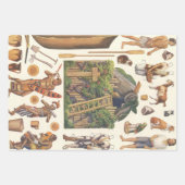 Robinson Crusoe, Victoriaans papier Doll Toys Inpakpapier Vel (Voorkant)