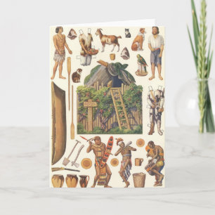 Robinson Crusoe,  Victoriaans papier Doll Toys Kaart