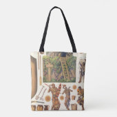 Robinson Crusoe,  Victoriaans papier Doll Toys Tote Bag (Achterkant)