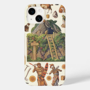 Robinson Crusoe, Vintage Victoriaanse papieren pop Case-Mate iPhone Case