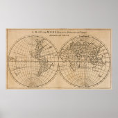 Robinson Crusoe's Map of the World Poster (Voorkant)