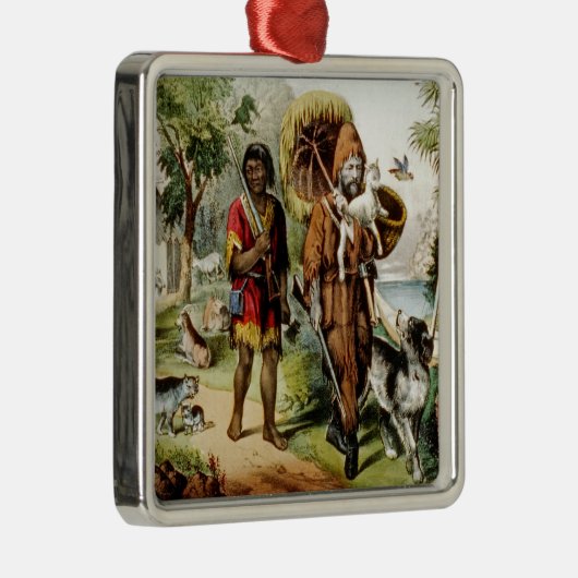 Robinson en Zijn Man vrijdag Metalen Ornament (Rechts)