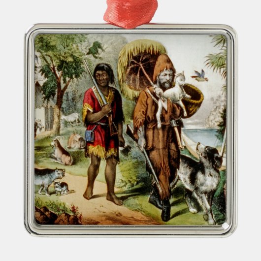 Robinson en Zijn Man vrijdag Metalen Ornament (Voorkant)
